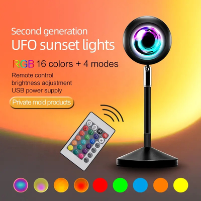 Remote Control Modern Photography Color Change Sunset Light USB Rainbow Projector Lamps
