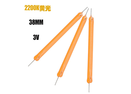 Dc3v 38MM COB LED Filament 2200k 2700K 6500K Ceramic Filament Bulb Parts