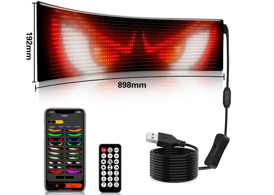 5VDC USB /2A Super Truck Demon Eye LED Soft Screen APP Bluetooth Programming Car Advertising Screen Evil Eyes