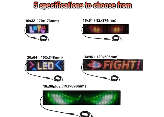 Advertising Scrolling LED Car Sign Board Programmable App Control Outdoor Full Color LED Signs