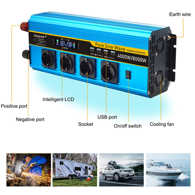 220v 230v 24v Portable Power Inverter 3000 / 4000 Watt For Home Appliances