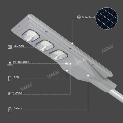 Integrated Solar Road Lamp 30w 60w 90w 120w 150w All In One Outdoor Solar LED Street Light