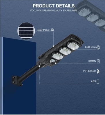 Road Solar Motion Sensor Light Waterpoof IP65 All In One Solar LED Street Light With Pole