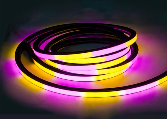 12V 24V Flexible RGB LED Neon Light 16x16mm 20x20mm Black Color Addressable