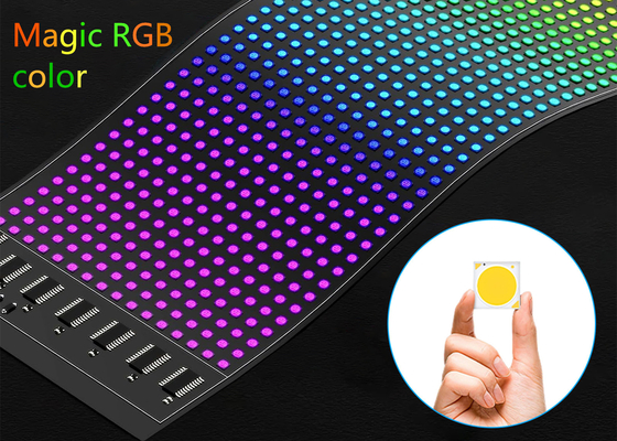 16*64 Flexible LED Screen Outdoor Display Waterproof Panel Car Window LED Soft Billboard