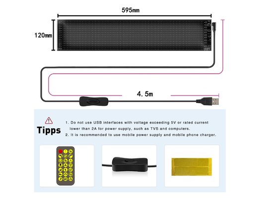 Flexible LED Car Panel App Control 16*96 Advertising Rear Window Display
