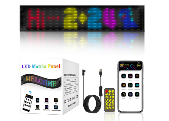 Flexible LED Car Panel App Control 16*96 Advertising Rear Window Display