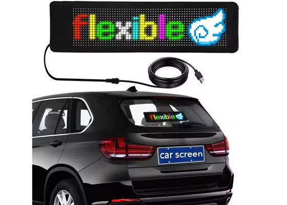 Programmable DIY Scrolling Text 5V USB Wireless Control RGB Flexible LED Car Sign For Advertising