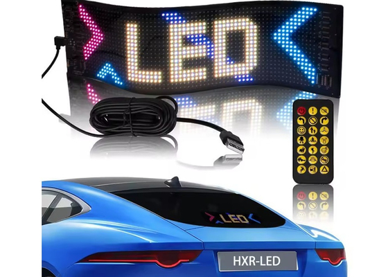 Programmable DIY Scrolling Text 5V USB Wireless Control RGB Flexible LED Car Sign For Advertising