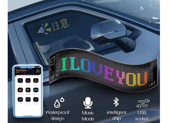 APP Control Flexible Led Screen Scrolling Custom Message Text Sign Board LED Display Digital For Car