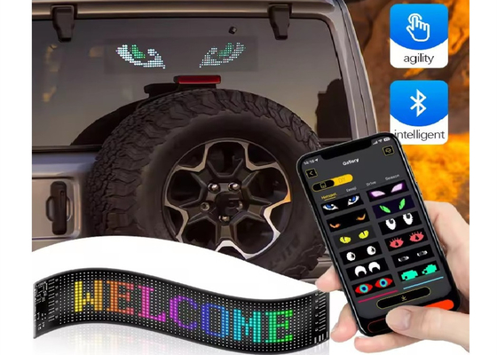 APP Control Flexible Led Screen Scrolling Custom Message Text Sign Board LED Display Digital For Car