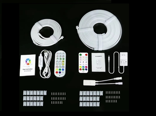5M Full Color RGB Led Neon Flexible Silicone Ambient Light Strip Smart DIY Digital Running Strip Light Set TUYA APP