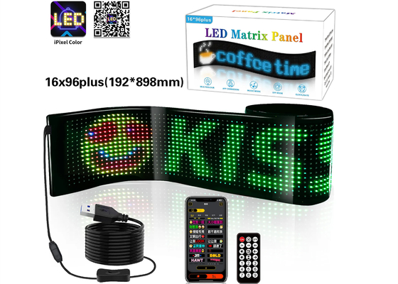DIY LED Sign Matrix Panel Screen APP Control For Shop Billboard Bar Car NEW Size 1696 Plus