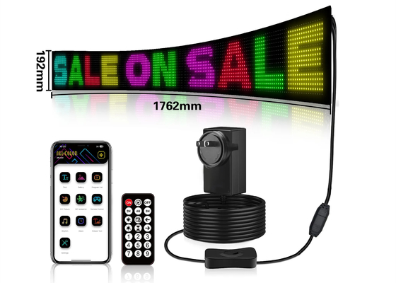 Scrolling Advertising LED Signs Flexible Bluetooth Full RGB 5VDC USB Cable Power Supply for Store Car Hotel