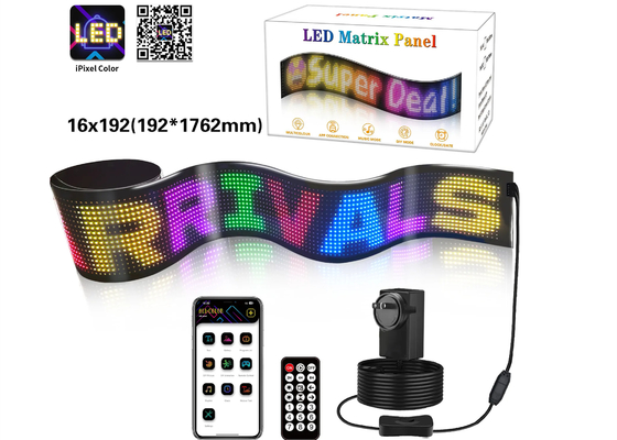 Scrolling Advertising LED Signs Flexible Bluetooth Full RGB 5VDC USB Cable Power Supply for Store Car Hotel