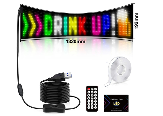 Remote Control RGB Programmable Display , Shop Window Advertising LED Soft Display