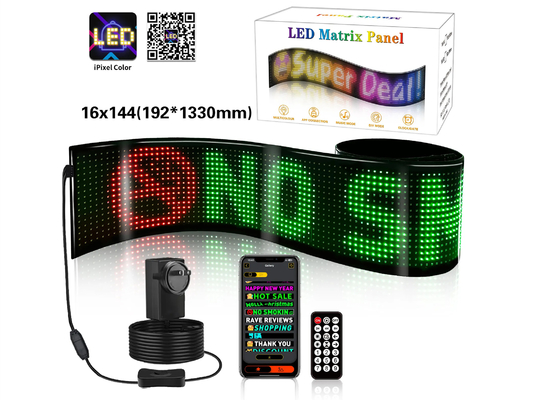 Remote Control RGB Programmable Display , Shop Window Advertising LED Soft Display