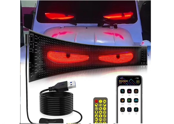 5VDC USB/2A Headlight Red Devil Eye Truck Windshield LED Sign Demon Eye Led Headlight For Motorcycle
