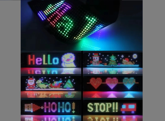 App Control Sign Advertising Rear Window Digital Display with 192x898mm LED Soft Display Rolling Pattern Animation Image