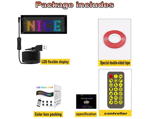 Advertising Scrolling LED Car Sign Board Programmable App Control Outdoor Full Color LED Signs