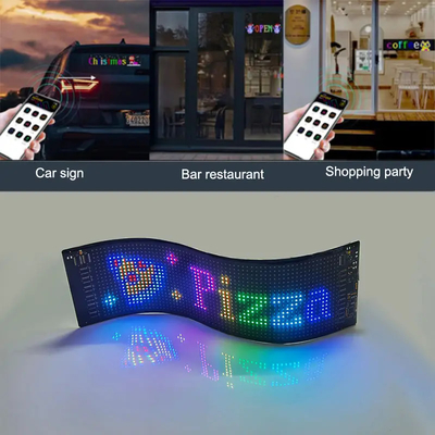 Advertising Scrolling LED Car Sign Board Programmable App Control Outdoor Full Color LED Signs