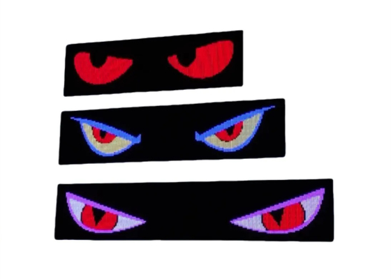 Truck Devil Eye LED Screen Car Light Truck Dynamic LED Light Smart Car Sticker Programmable LED Panel For Truck Windshield