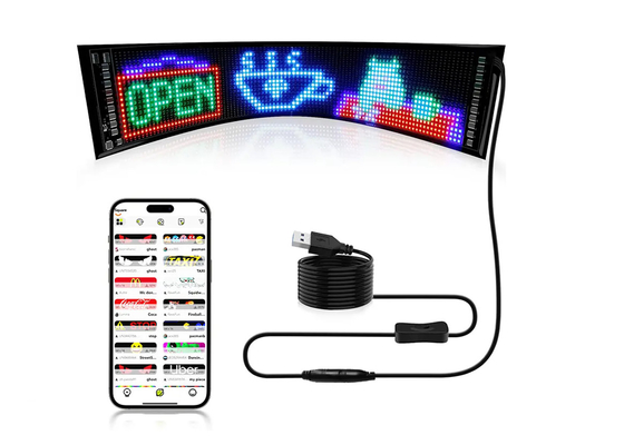 Truck Devil Eye LED Screen Car Light Truck Dynamic LED Light Smart Car Sticker Programmable LED Panel For Truck Windshield