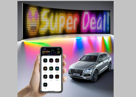 Car Window LED Digital Display Screen Multi-Function Programmable Advertising Decorative Board Matrix