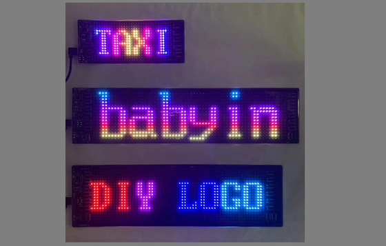 DIY Led Taxi Window Display Led Screen For Car Advertising Customizable Design For JDM,Car Advertisement
