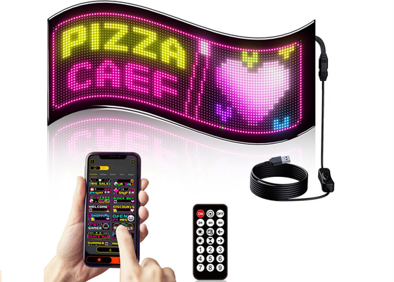 32*96 Double Row LED Advertising Sign Car Panel Flexible Pixel Programmable Scrolling DIY Text Matrix Panel