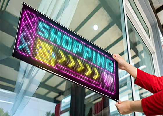 32*96 Double Row LED Advertising Sign Car Panel Flexible Pixel Programmable Scrolling DIY Text Matrix Panel