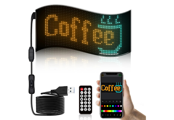 24*48 LED Flexible Light Display APP Control Car Advertising Screen Ip65 Full Color High Definition Car Display