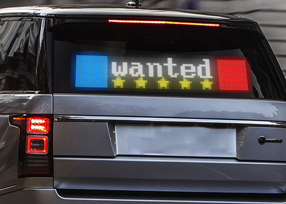 32*160 Full Color Double Row Scrolling LED Light Sign For Car LED Advertising Sign Window Display