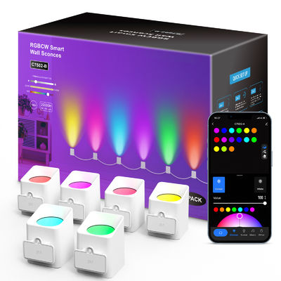 Bluetooth control Addressable RGBCW Smart Wall Sconces / Eave Lights For Christmas Decoration