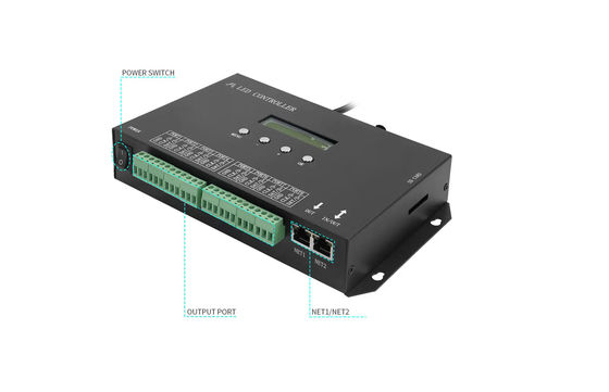 DMX512 Programable SPI Led Controller H807SA 8192Pixels For DMX512 WS2811 WS2812B WS2815 APA102 Led Strip