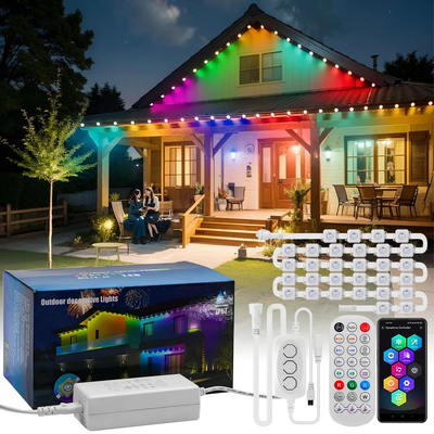 Pixel Light Christmas Colorful House Decoration 2024 RGB Programmable LED Shape IP65 Waterproof Holiday Lighting