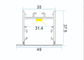 Indoor LED Aluminum Profile PMMA/PC Diffuser Material 100-2500mm Bar Length
