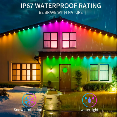 Pixel Light Christmas Colorful House Decoration 2024 RGB Programmable LED Shape IP65 Waterproof Holiday Lighting